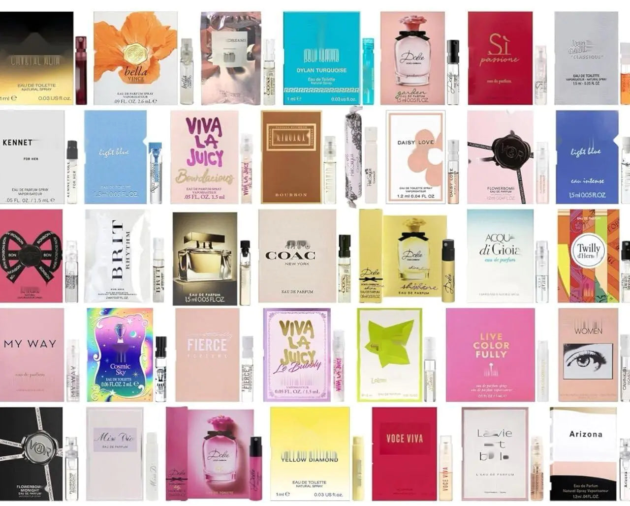 Luxe Womens Perfume Sampler - 10 Designer Vials